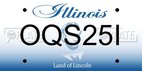 OQS25I Illinois License Plate