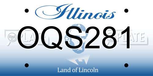 OQS281 Illinois License Plate