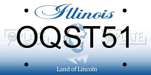 OQST51 Illinois License Plate