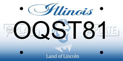 OQST81 Illinois License Plate