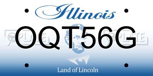 OQT56G Illinois License Plate