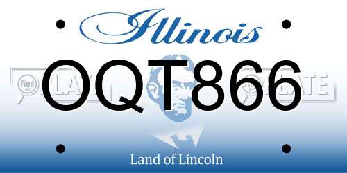 OQT866 Illinois License Plate