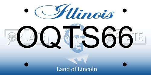 OQTS66 Illinois License Plate