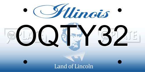 OQTY32 Illinois License Plate