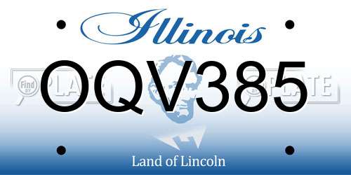 OQV385 Illinois License Plate