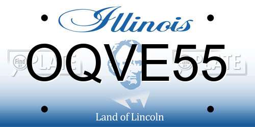 OQVE55 Illinois License Plate