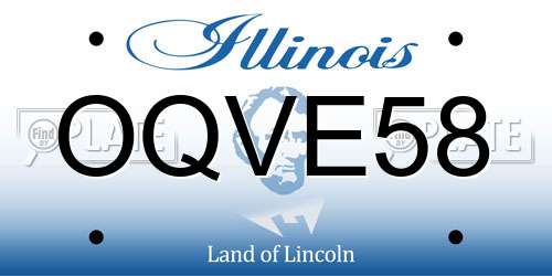 OQVE58 Illinois License Plate