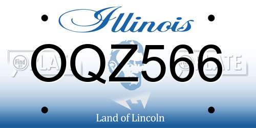 OQZ566 Illinois License Plate