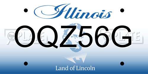OQZ56G Illinois License Plate