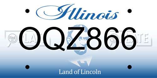 OQZ866 Illinois License Plate