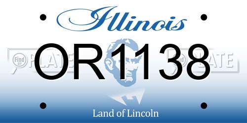 OR1138 Illinois License Plate