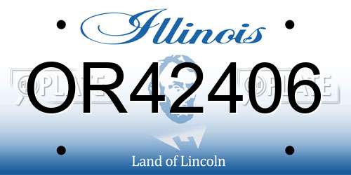 OR42406 Illinois License Plate