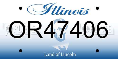 OR47406 Illinois License Plate