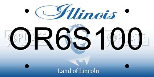 OR6S100 Illinois License Plate