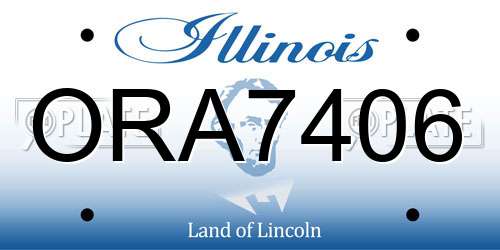 ORA7406 Illinois License Plate
