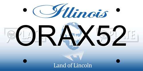 ORAX52 Illinois License Plate
