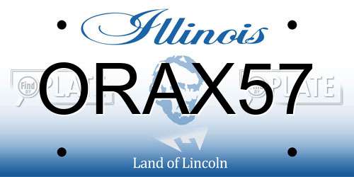 ORAX57 Illinois License Plate