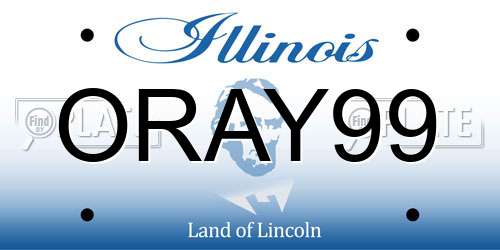 ORAY99 Illinois License Plate