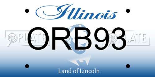 ORB93 Illinois License Plate