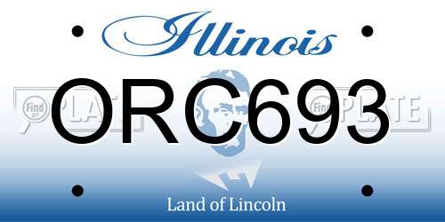 ORC693 Illinois License Plate