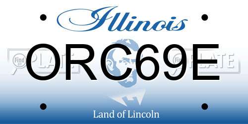 ORC69E Illinois License Plate