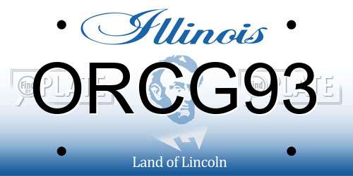ORCG93 Illinois License Plate