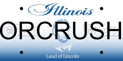 ORCRUSH Illinois License Plate