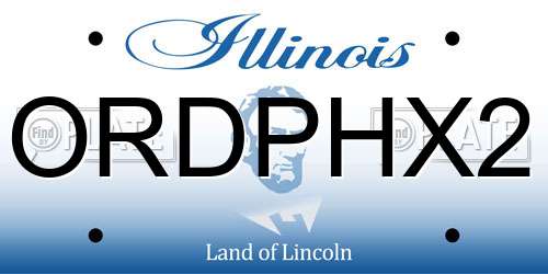 ORDPHX2 Illinois License Plate