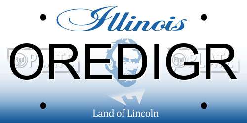 OREDIGR Illinois License Plate