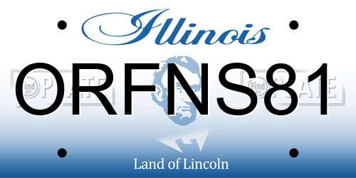 ORFNS81 Illinois License Plate