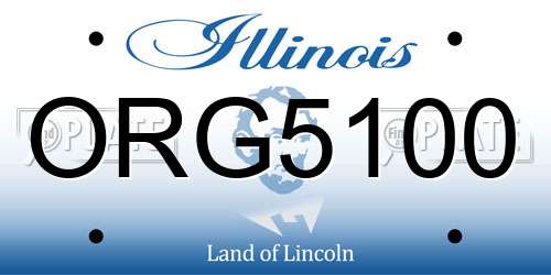 ORG5100 Illinois License Plate