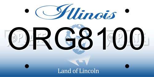 ORG8100 Illinois License Plate