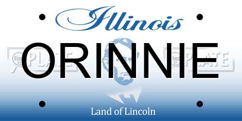 ORINNIE Illinois License Plate