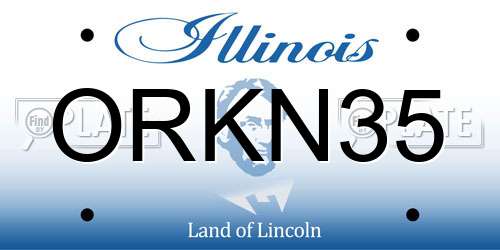 ORKN35 Illinois License Plate