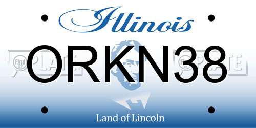 ORKN38 Illinois License Plate