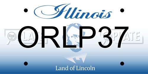 ORLP37 Illinois License Plate