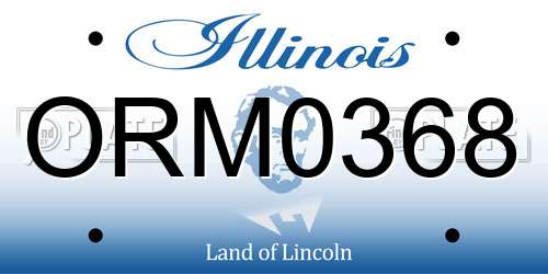 ORM0368 Illinois License Plate