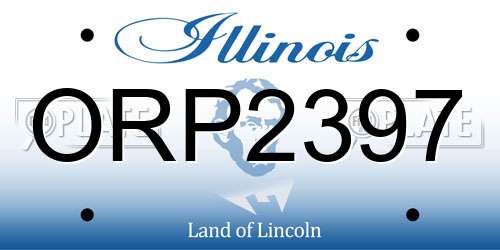 ORP2397 Illinois License Plate