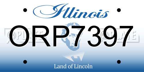 ORP7397 Illinois License Plate