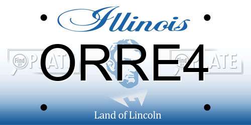 ORRE4 Illinois License Plate