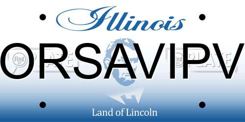 ORSAVIPV Illinois License Plate