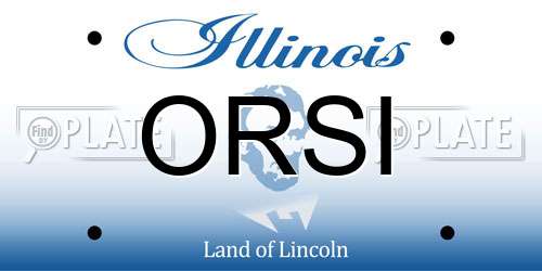 ORSI Illinois License Plate