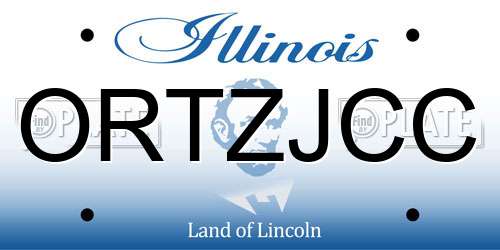 ORTZJCC Illinois License Plate