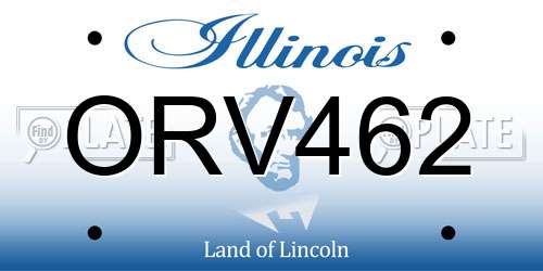 ORV462 Illinois License Plate