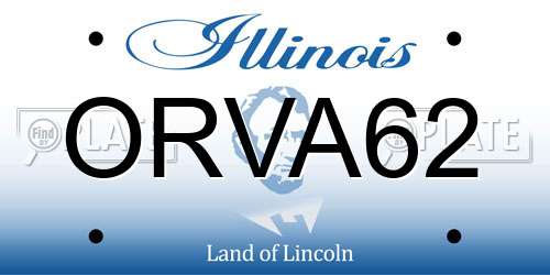 ORVA62 Illinois License Plate