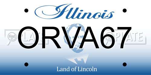 ORVA67 Illinois License Plate