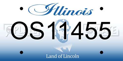 OS11455 Illinois License Plate