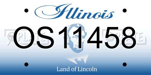 OS11458 Illinois License Plate