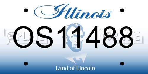 OS11488 Illinois License Plate