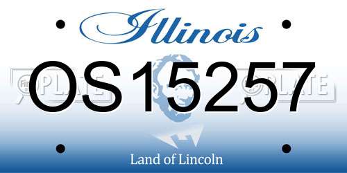 OS15257 Illinois License Plate